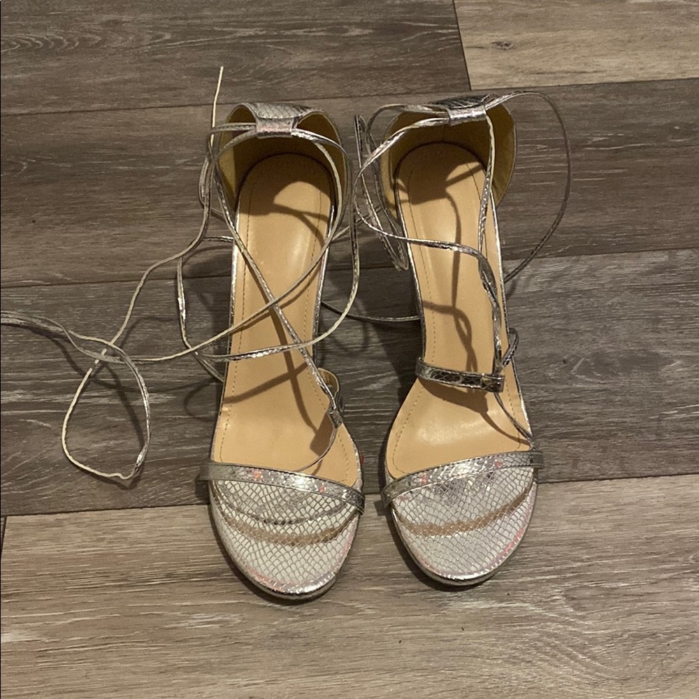 SHEIN Silver Elegant Heels